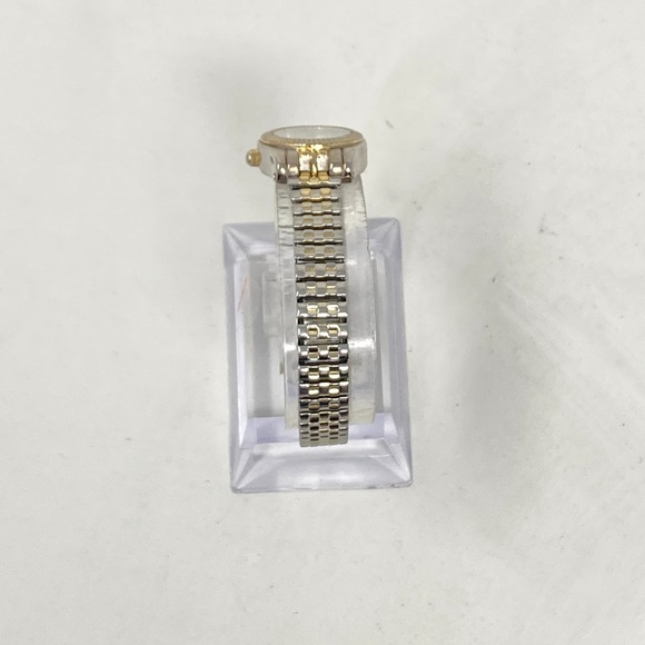 Vtg Timex Acqua Watch Women 19mm Silver Gold Tone Stretch Band New Batt 6" 2001 - Picture 7 of 14